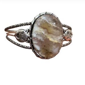 Vintage Plume Agate Bracelet